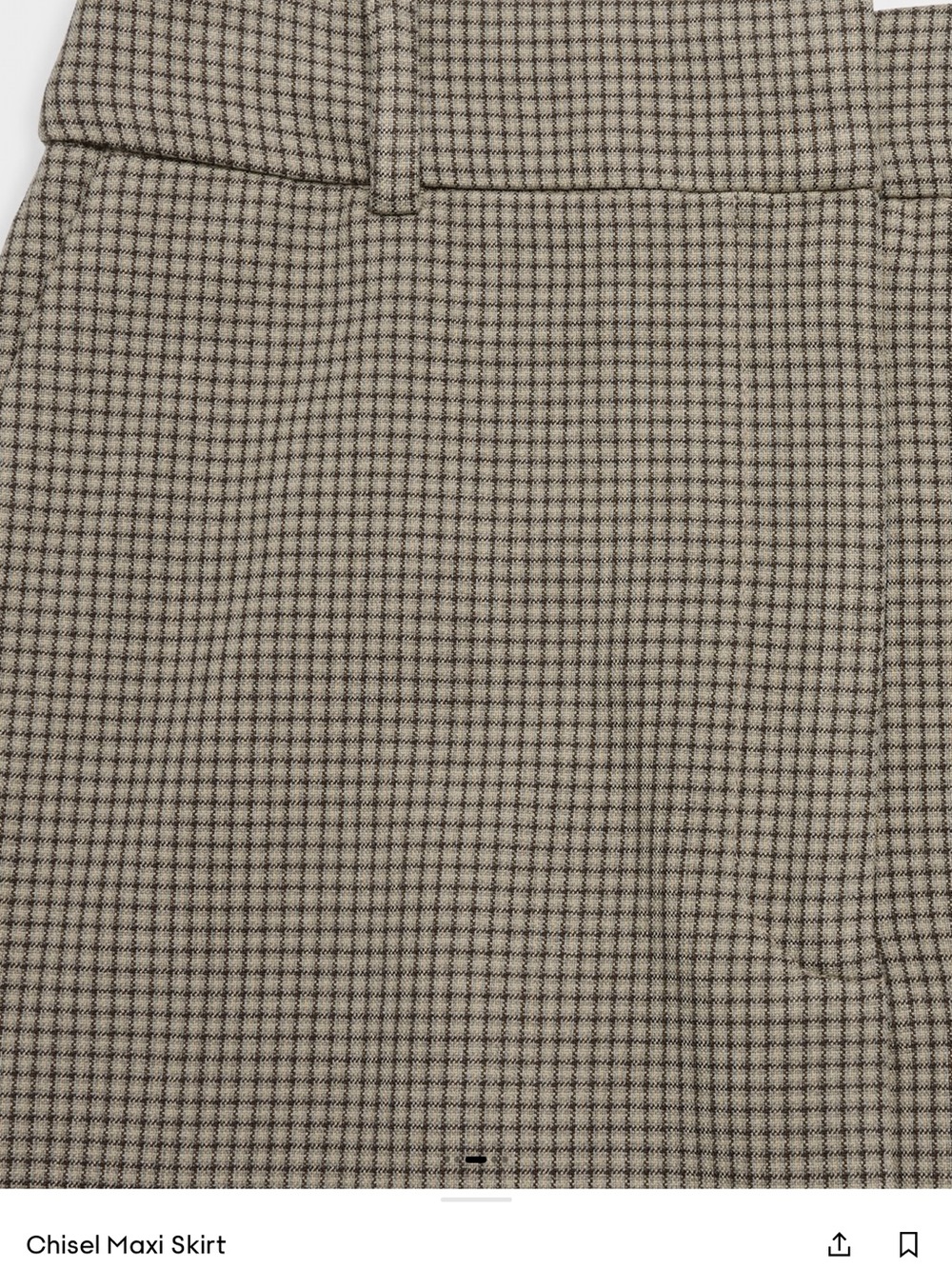 NWT Aritzia Chisel Maxi Skirt by Babaton, Grey Check, Maxi Pencil Skirt, Size 6 - Picture 14 of 16
